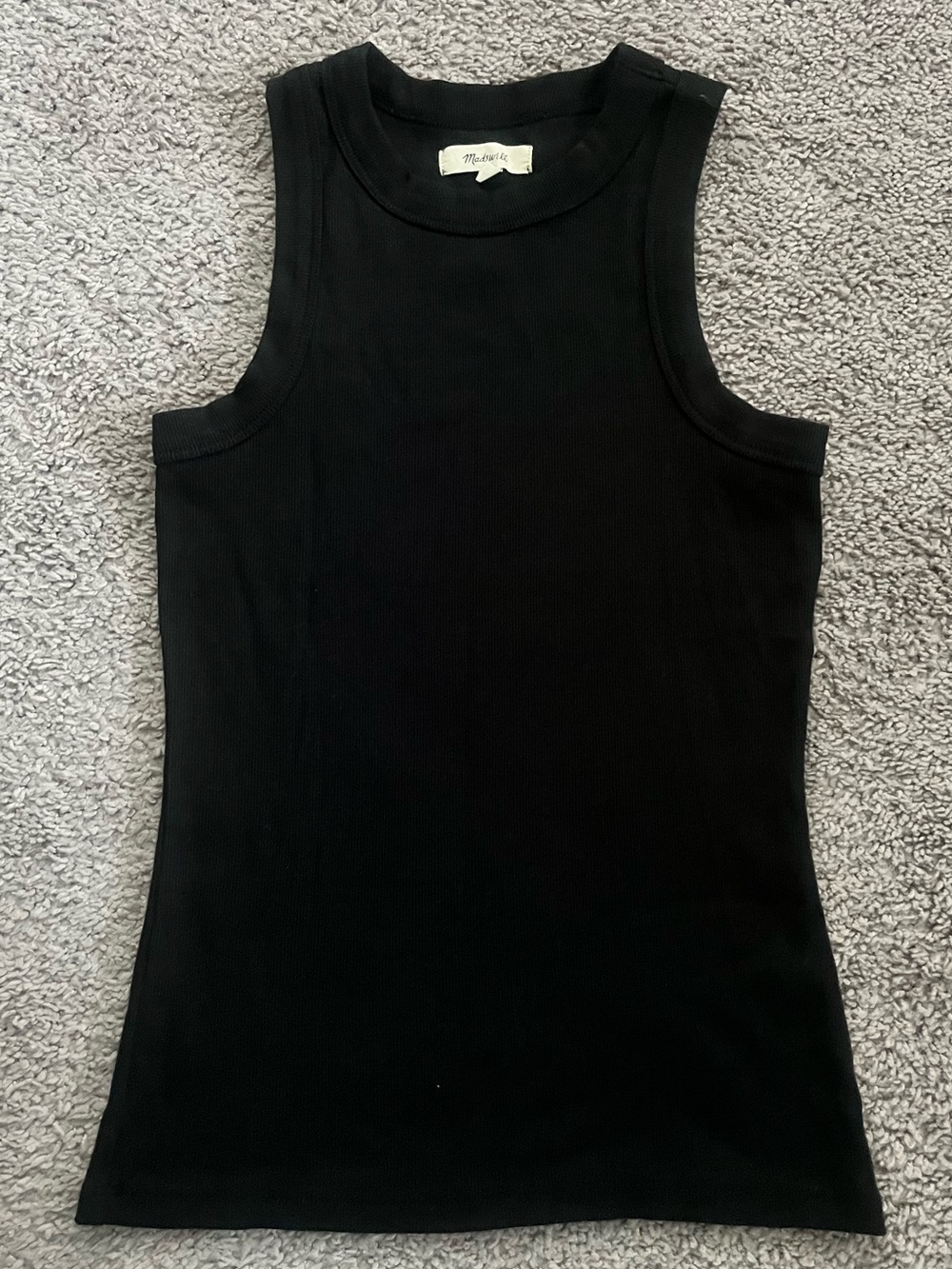 Madewell Black Ribbed Tank